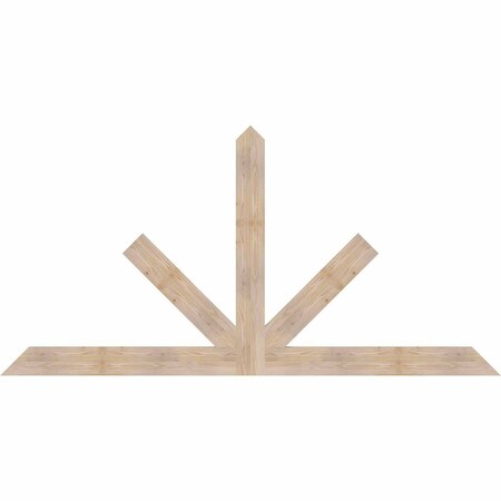 Ekena Millwork Saratoga Smooth Timber Gable Bracket, Douglas Fir, 96"W x 48"H x 1 1/2"D x 5 1/2"F, 12/12 Pitch GBW096X48X0206SAR00SDF